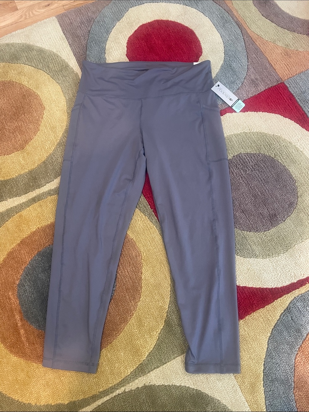 NWT Ideology Gray Performance Leggings, Size XL